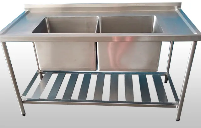 Bancada com cuba em inox